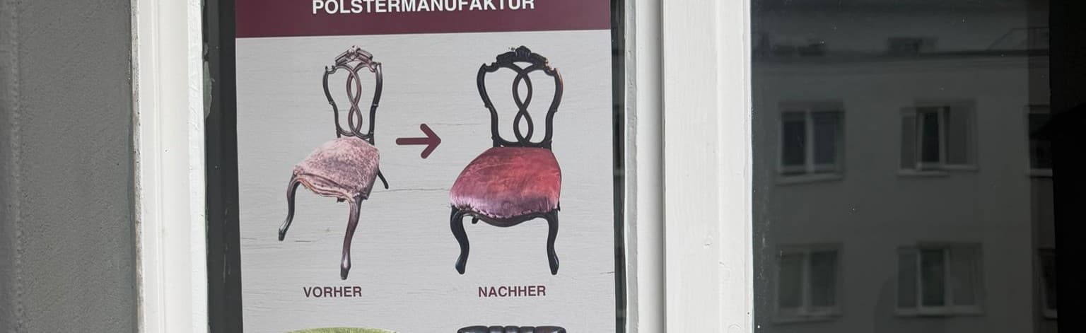 Antiker Stuhl vorher/nachher